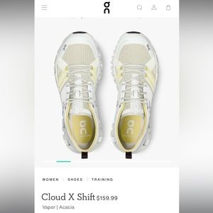 On Cloud X Shift sneakers. Brand new, never worn!